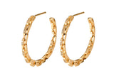 2 pcs 18kt Gold  Hoop Clear CZ Earring, dainty Hoops, gold ear Hoops minimalist jewelry - 2 pcs- 30mm