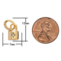 2pc Gold Celestial Padlock Pendant Gold  Dainty Padlock Charm Star Lock Jewelry for Necklace Earring Bracelet Component