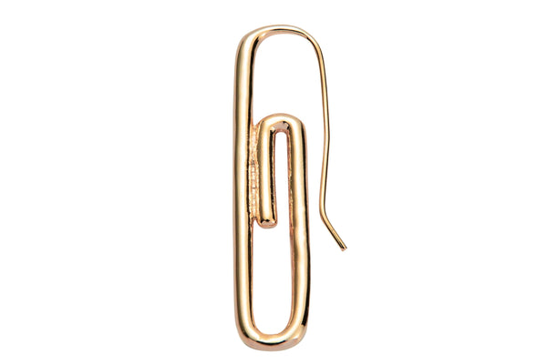 1 Pair Gold Safety pin Paper Clip earrings safety pins/needle earrings/ Safety pin drop earrings Cubic Safety Pin- 2 pcs per order