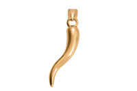 1 pc 18K Gold Italian Horn Charm Cornicello cornetto Good Luck Protection Amulet Pendant for Necklace Jewelry Making Supplies