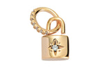 2pc Gold Celestial Padlock Pendant Gold  Dainty Padlock Charm Star Lock Jewelry for Necklace Earring Bracelet Component