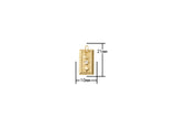 2pc Dainty STARBURST Bar Pendant- 18k Gold  CZ North Star Charm, Textured Bar, Celestial Pendant, Micro Pave Charm- 10x21mm