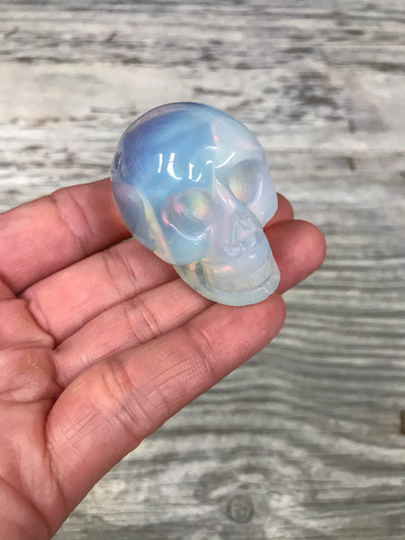 1 Pc Opalite Quartz Stone Skull Shape- 1.5 inches