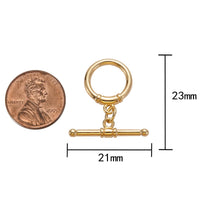 14x17mm 14K Gold Toggle Clasp for Bracelet Necklace Jewelry Making Supply- 2 sets (pairs) per order