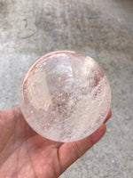 Crystal Quartz Stone Sphere- 3.5 inches-36 Ounces