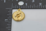 2 pcs Snake Gold Lucky Coin Talisman Charm Necklace, 14k Gold  Disc Round Pendant Lucky Medallion Pendant for Necklace- 20mm