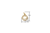 2pc Micro Pave Charm Dainty Smiley coin Mini Happy Smiley pendant Gold Plated Smiley Face 14k Gold Plated Emoji Charm - 11mm- P13E3