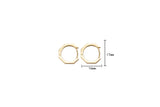 4 pcs Gold  Hexagon Huggie Hoops / Perfect for Every Day Wear / Minimalist Earring Jewelry / Perfect Gift For Her and For Girls Huggies