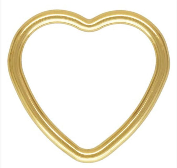 Gold Filled Heart Ring- 1420 Gold Filled- Made in USA- 10mm- 4 pcs per order