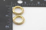 1 pc 25mm Gold Micro Pave Spring Buckle Metal Snap Clasp Spring gate ring, Trigger Round Ring, Push Snap Hook for Jewelry Fashion Supply
