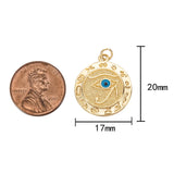2 pcs 18K Gold  Sun RA Sun God Pendant, Micro Pave Cubic Zirconia Star Sun and Moon Charm, Celestial Charm for Earring Necklace- 17mm