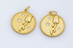 1 pc 18mm 18k Gold Plated Heart Rose Charm Micro Pave evil eye pendant Earring Bracelet Necklace Charm