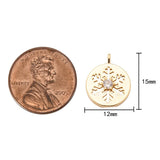 3pc 18K Gold  Snow Flake Bracelet Necklace Pendant Earring Charm Gift for Jewelry Making- 12mm- 3 pcs per order