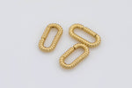 3 pcs 18kt Gold  Closed Oval Ring- 7x14mm