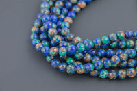 Azurite JADE Smooth Round -Full Strand 15.5 inch Strand AAA Quality- 8MM