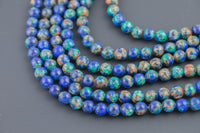 Azurite JADE Smooth Round -Full Strand 15.5 inch Strand AAA Quality- 8MM