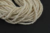 GORGEOUS MYSTIC Silverite Jade White High Quality in Faceted Rondelle- 4mm / 6mm-Full Strand 15.5 inch Strand