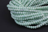 GORGEOUS MYSTIC Silverite Jade Lt Aqua High Quality in Faceted Rondelle- 4mm / 6mm-Full Strand 15.5 inch Strand