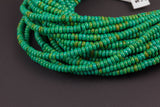 Natural Green Turquoise , High Quality in Roundel, 4mm, 6mm, 8mm, 10mm-Full Strand 15.5 inch Strand Gemstone Beads