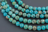 Apatite Blue JADE Smooth Round -Full Strand 15.5 inch Strand AAA Quality- 8MM