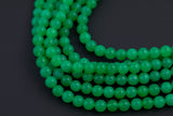 Green JADE Smooth Round -Full Strand 15.5 inch Strand AAA Quality- 8MM