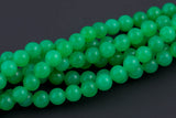 Green JADE Smooth Round -Full Strand 15.5 inch Strand AAA Quality- 8MM