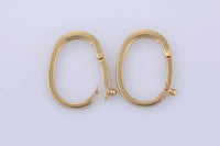 2 pc Spring Clasps Clasp 14K Gold Closure Oval Oval - 2 piece per order- 14x20mm