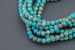 Apatite Blue JADE Smooth Round -Full Strand 15.5 inch Strand AAA Quality- 8MM