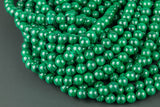 Natural Malachite- AAA Quality- Full Strand- 15.5 inches- Round- 5mm, 8mm, 10mm, 12mm, 14mm AAA Quality Smooth Gemstone Beads