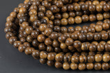 Natural TigerSkin RoseWood, High Quality in Round- 6m, 8mm, 10mm- Wholesale Bulk or Single Strand! AAA Quality Gemstone Beads