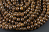 Natural TigerSkin RoseWood, High Quality in Round- 6m, 8mm, 10mm- Wholesale Bulk or Single Strand! AAA Quality Gemstone Beads