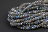 Natural Labradorite AAAA Quality Diamond Cut Beads roundel 4mm, 8mm-Full Strand 15.5 inch Strand Gemstone Beads