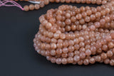 Pink Sunstone Beads faceted round - A Quality - 4mm, 8mm, 10mm, 12mm - Full 15.5 Inch Strand AAA Quality AAA Quality Gemstone Beads