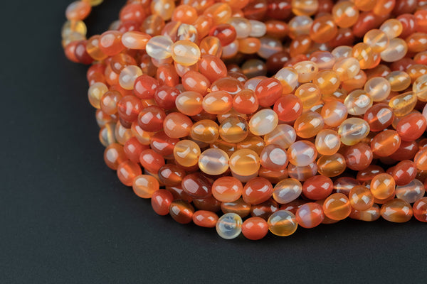 Natural Carnelian Nuggets Beads - Around 6x8min dimensions -16 Inch strand - Wholesale pricing Gemstone Beads