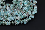 Natural LARIMAR Beads. Larimar Chips. 7-8mm. Full 16 inch Strand AAA Quality Gemstone Beads