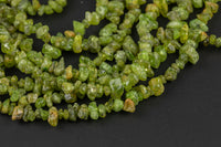 Natural Green Garnet Chips Beads - Around 4-5mm in dimensions -16" strands - Wholesale pricing Gemstone Beads