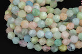 Natural Morganite Beryl - Hexagon Shape- Grade A High Quality- 8mm and 10mm- Full Strand 16" Gemstone Beads