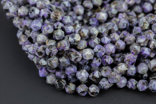 Natural Charorite- Hexagon Shape- Grade A High Quality- 8mm and 10mm- Full Strand 16" Gemstone Beads