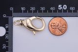2 pcs- Dainty Self Closing Swivel Clasps - 18kt Gold  for Charm Lock Jewelry Supply Component- 18x31mm