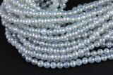 Natural Mystic Silverite Agate/ Chalcedoney, Diamond Faceted Round sizes 4mm, 6mm, 8mm, 10mm, 12mm-Full Strand 15.5 inch Strand