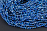 Natural Kyanite Round Beads 3mm and 4mm Faceted Round Beads Micro Cut Faceted Tiny Small Kyanite Gemstone Earthy 15.5" Strand Gemstone Beads