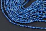 Natural Kyanite Round Beads 3mm and 4mm Faceted Round Beads Micro Cut Faceted Tiny Small Kyanite Gemstone Earthy 15.5" Strand Gemstone Beads
