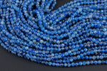 Natural Kyanite Round Beads 3mm and 4mm Faceted Round Beads Micro Cut Faceted Tiny Small Kyanite Gemstone Earthy 15.5" Strand Gemstone Beads