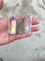 1 Pc Aura Crystal Quartz Obelisk Tower Point wand healing crystal