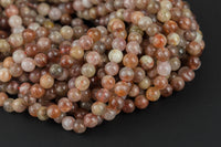 Natural Golden Red Rutilited Beads Full Strands-15.5 inches- Round- 6mm, 8mm, 10mm, 12mm- 15.5 inches Smooth Gemstone Beads