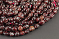 Natural Garnet Nuggets Beads -16 Inch strand - Wholesale pricing AAA Quality- Full 16 inch strand Gemstone Beads