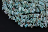 Natural LARIMAR Beads. Larimar Chips. 7-8mm. Full 16 inch Strand AAA Quality Gemstone Beads