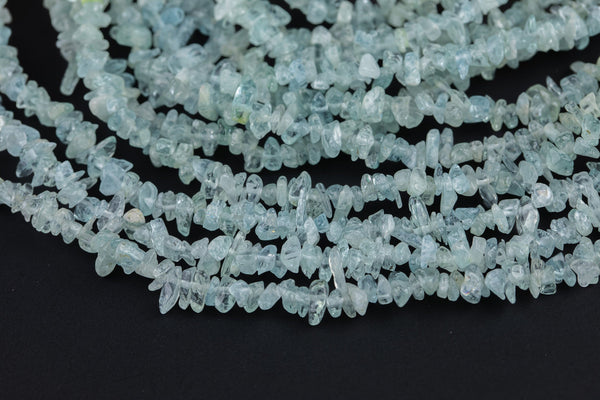 Natural Icy Aquamarine Chips - Around 2-3 in dimensions - - Wholesale pricing- 32 inches Gemstone Beads