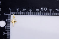 4pc 14K Gold North Star Charm- 10x17mm- 4 pcs per order