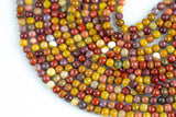 4mm Mookaite Beads Faceted Round Mookaite Jasper .  4mm- Full 15.5 Inch Strand-  AAA Quality AAA Quality Gemstone Beads